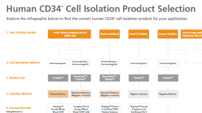 Human CD34+ Cell Isolation Product Selection