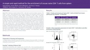 Cell Enrichment of Mouse Na&iuml;ve CD4+ T Cells from Spleen