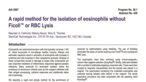 Isolation of Eosinophils Without Ficoll or RBC Lysis