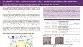 Workflow Solutions for Human T Cell Isolation and Expansion