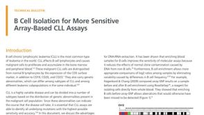 B Cell Isolation for More Sensitive Array-Based CLL Assays