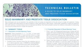 A Guide to Solid Mammary and Prostate Tissue Dissociation