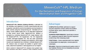 MesenCult™-hPL Medium For the Derivation and Expansion of Human Mesenchymal Stem and Progenitor Cells