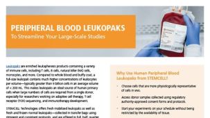 Human Peripheral Blood Leukopaks Flyer