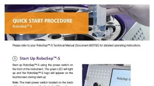 RoboSep™-S Quick Start Procedure
