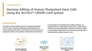 使用ARCITECT ™ CRISPR-Cas9系统进行人多能干细胞的基因组编辑